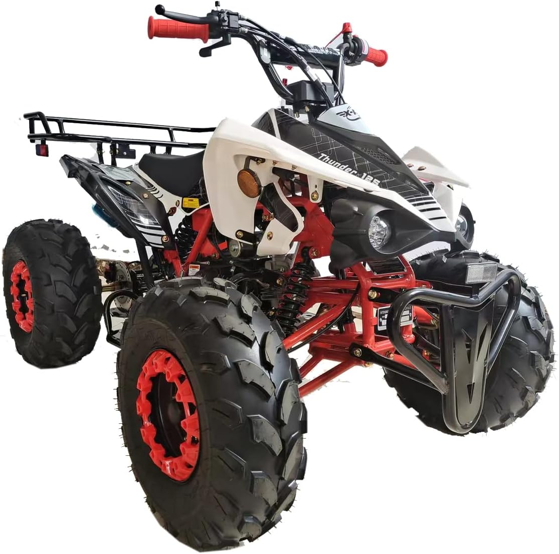 X-PRO 125cc ATV Quad Youth 4 wheeler Adults ATVs Quads Middle Size 4 Wheelers (Black)