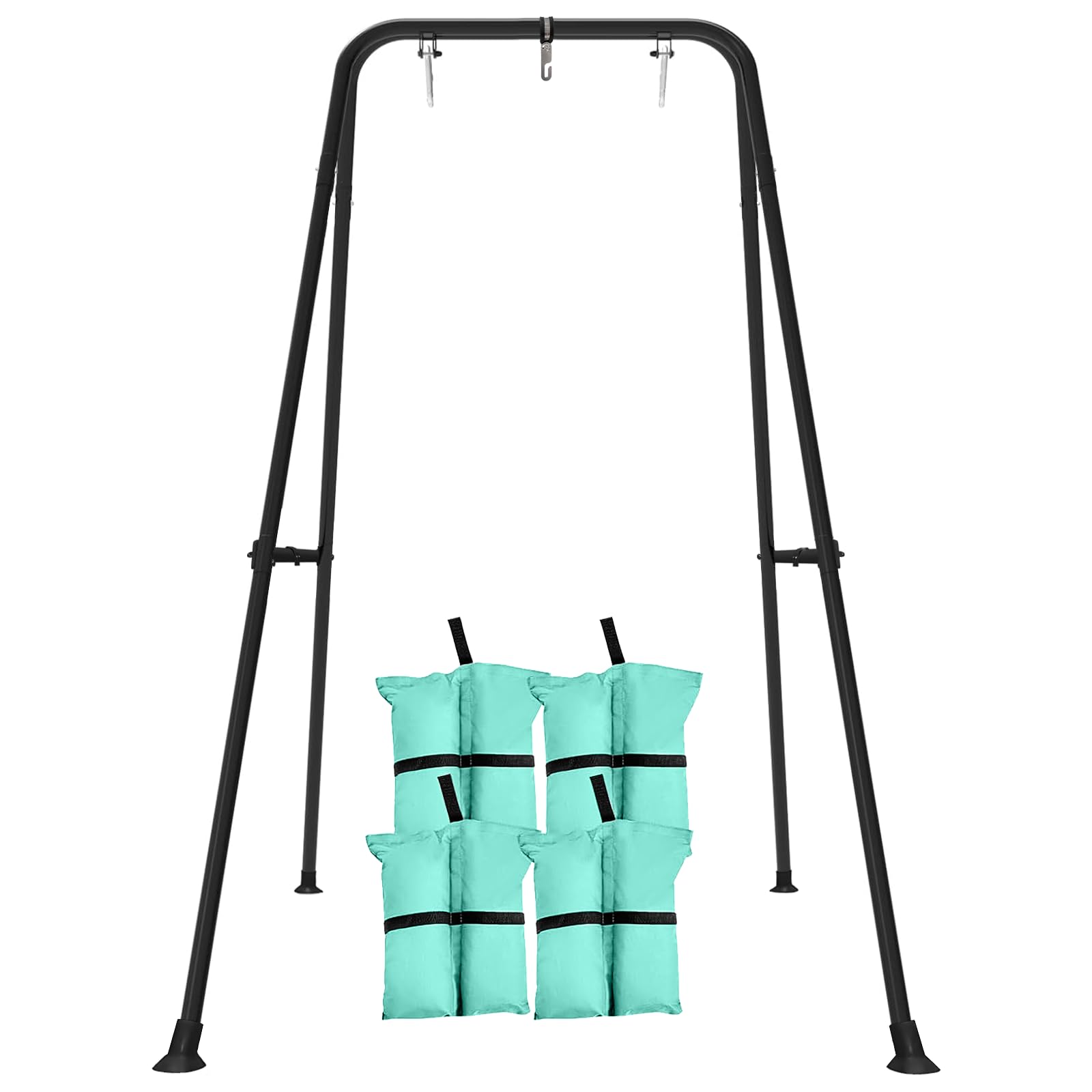 swing stand for kids,baby swing frame, toddler a-frame metal swing set for backyard, outdoor indoor use, fits for most of the toddlers swings (black)