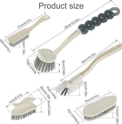 Miniatura 2 de Juego de 6 cepillos de limpieza profunda, juego de cepillos de limpieza profunda para el hogar, cepillos de limpieza de cocina, juego completo de