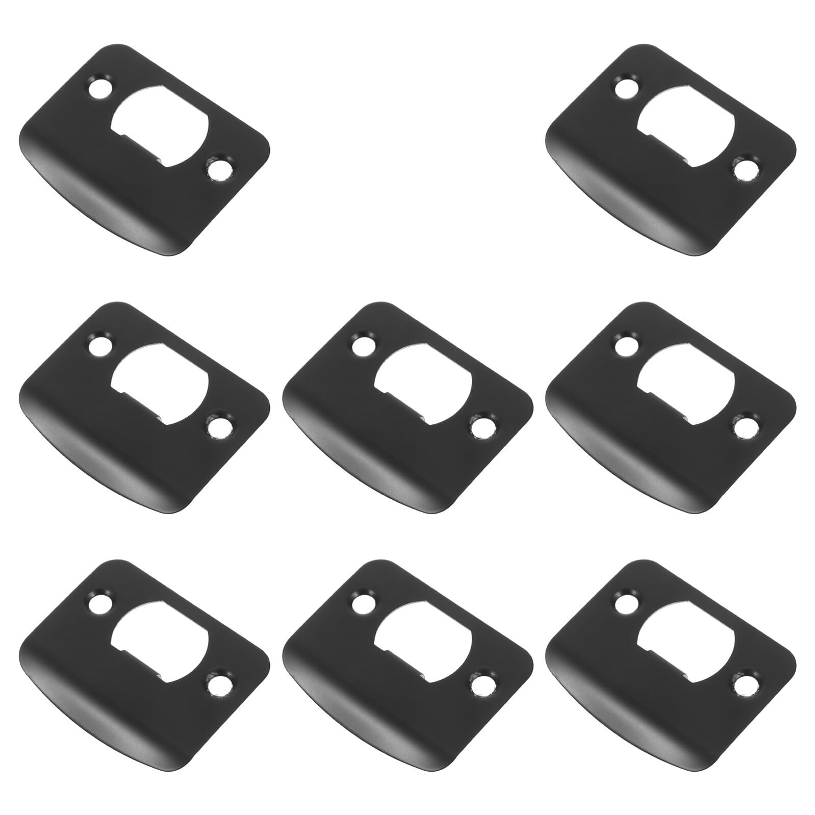 Placas de cerradero de puerta en acero inoxidable negro con refuerzo resistente