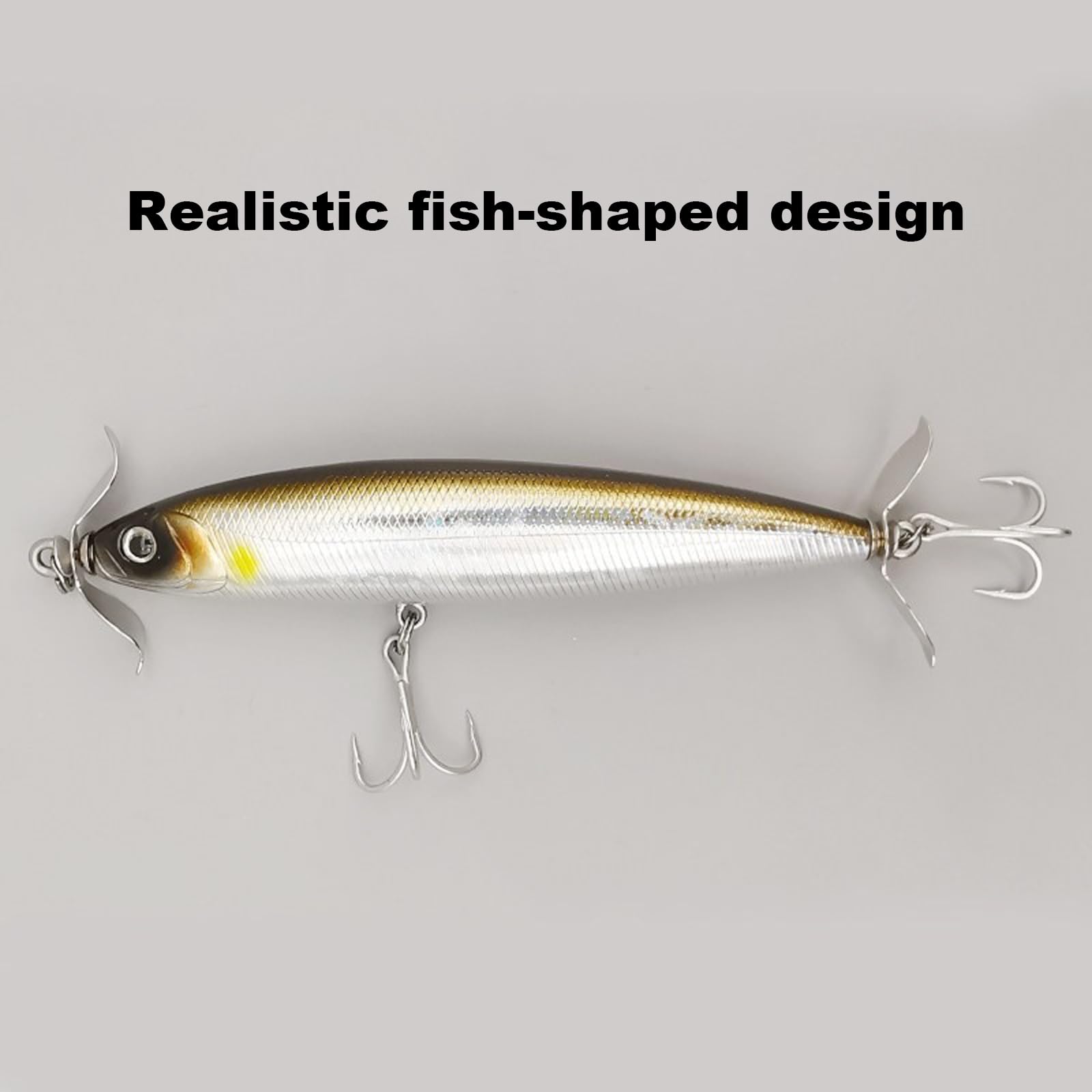 Leurres de pêche à hélice jumelée, conception flottante lente pour Whitebait, Blackfish et Bas, idéal pour les engins de pêche côtière, 9 pièces