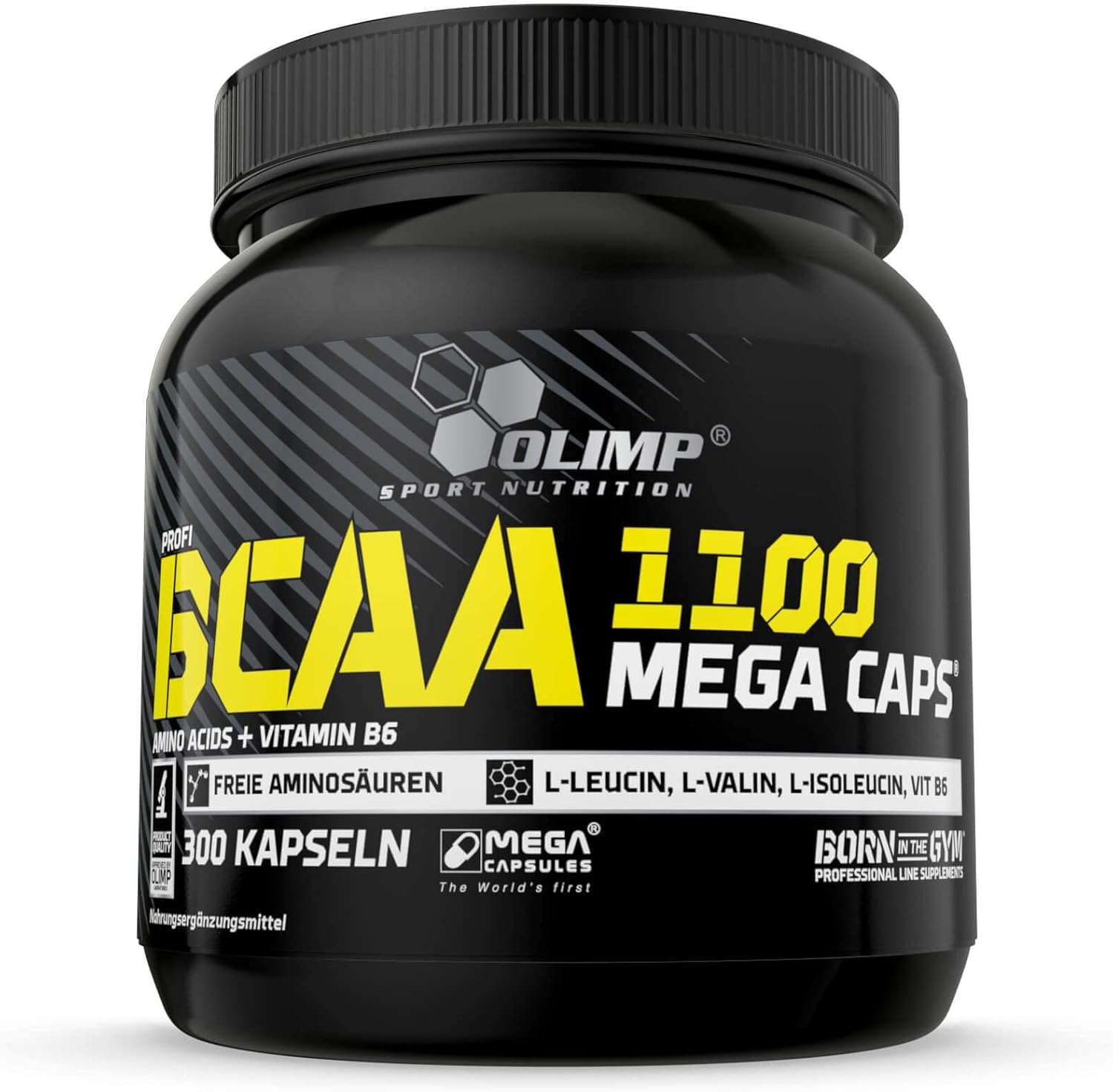 OLIMP BCAA 1100 Mega Caps. Aminosäuren Kapseln (300Stk). Hochdosiertes