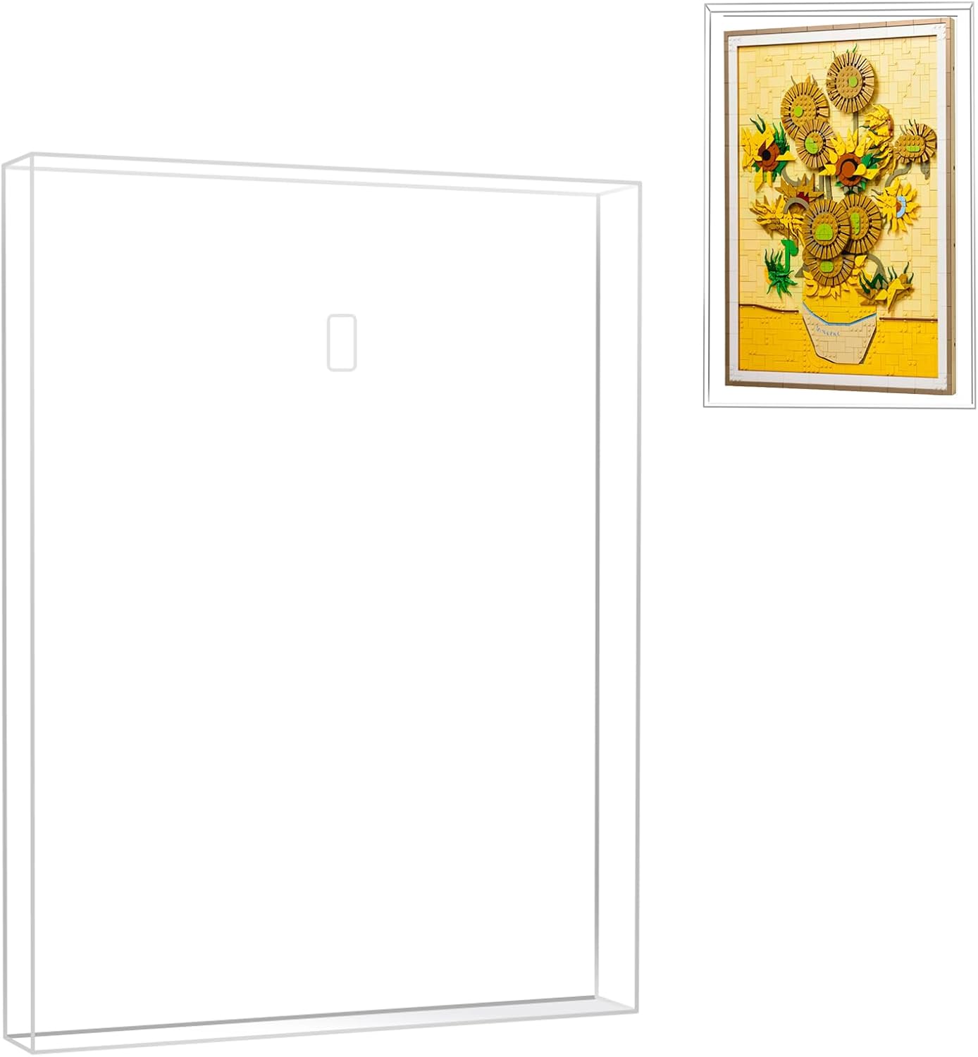 Acrylic Display Case Compatible with Lego 31215 Sunflowers Dustproof Clear Display Box(NOT Included The Model)