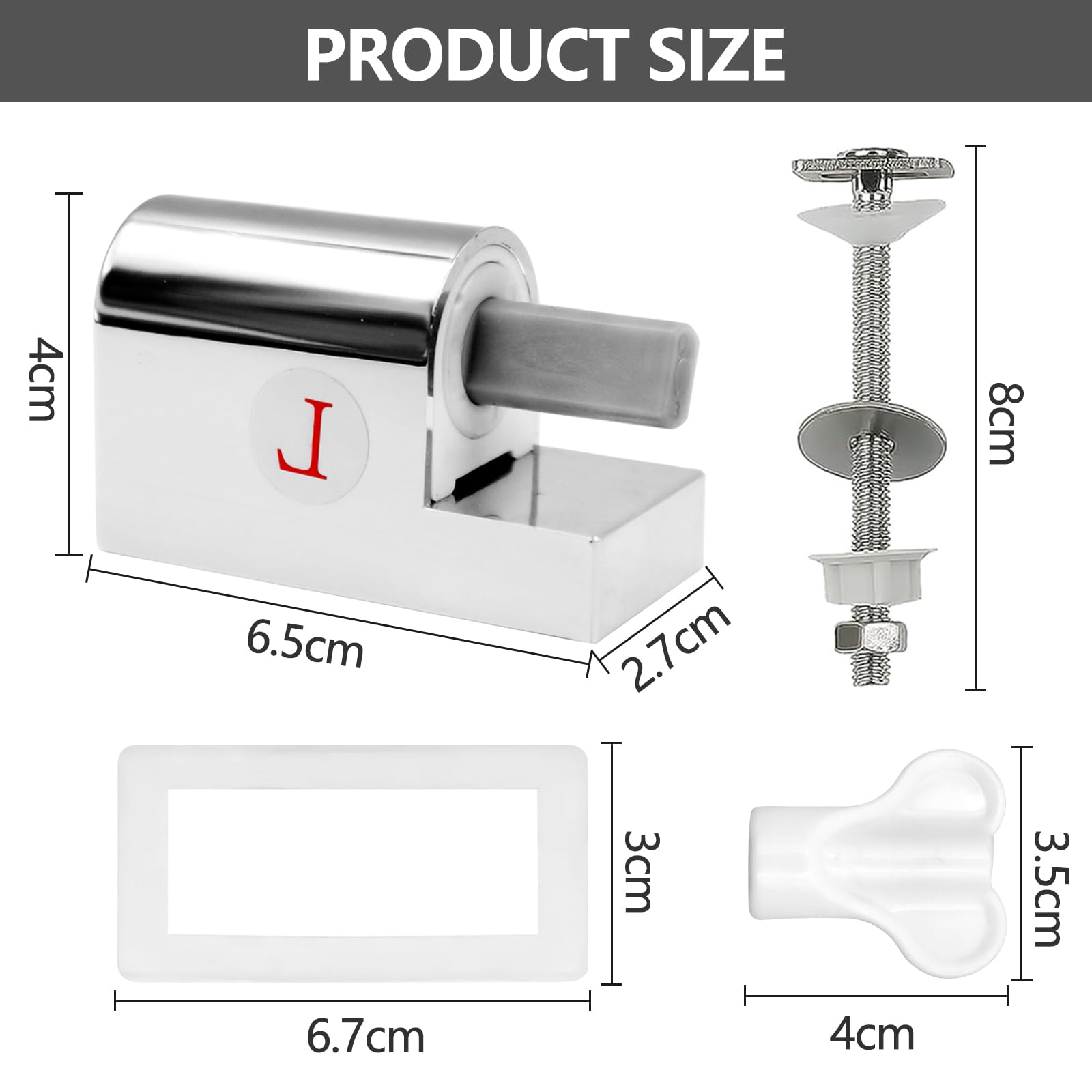 Basetousual WC-Sitz Scharniere 2er Set - Verstellbare Soft-Close Toilettenscharniere Aus Zinklegierung