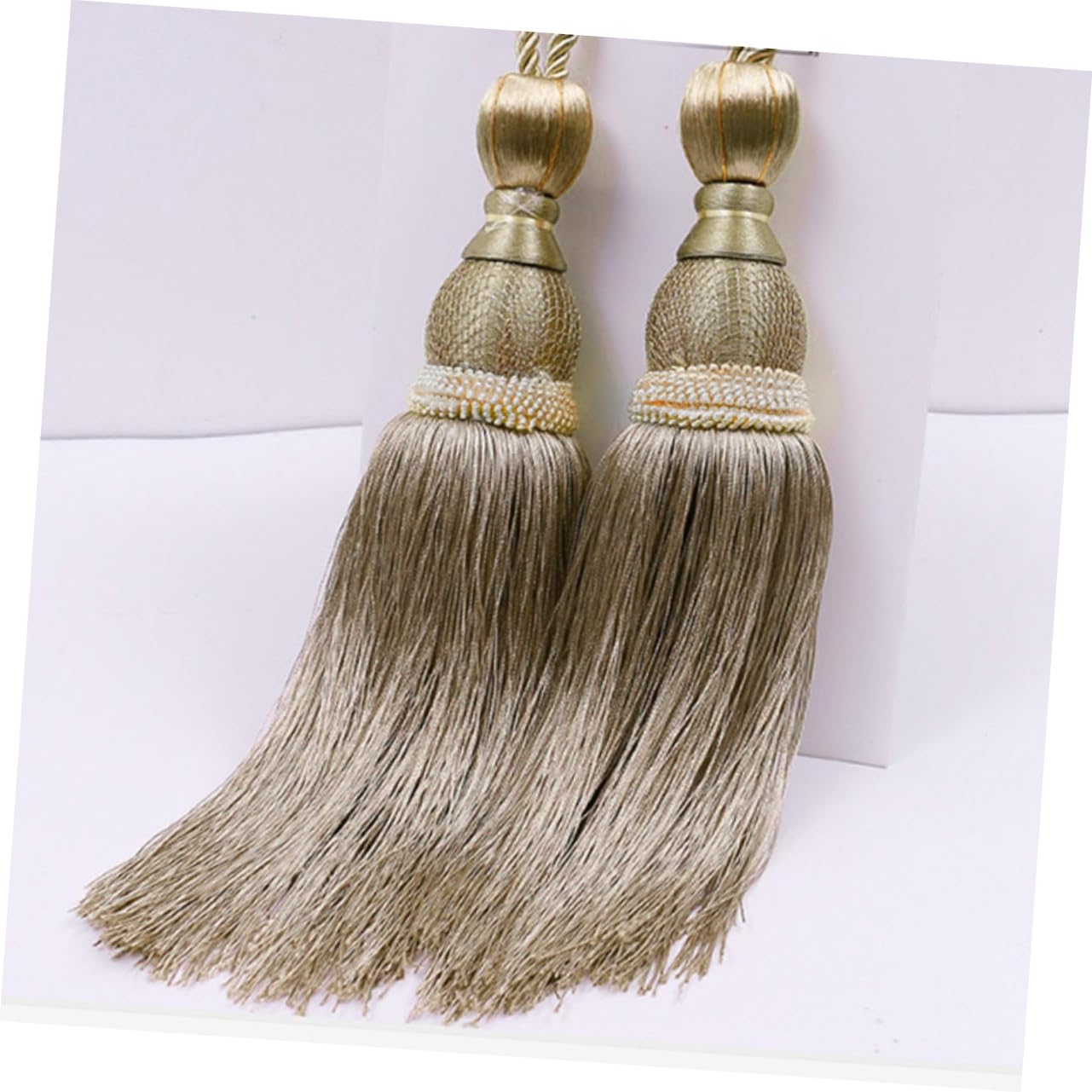 Attaches de Rideaux, Supports de Rideaux, 2 pièces de Rideau à Pompon, Boucle de Rideau à Boule Simple, Sangle de Rideau à Pompon (comme indiqué sur la Photo)