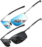 Lunettes de soleil polarisées pour hommes Femmes UV Cadre métallique de protection Ultra Léger Conduite Pêche Courir Extérieur Pilot Lunettes de soleil