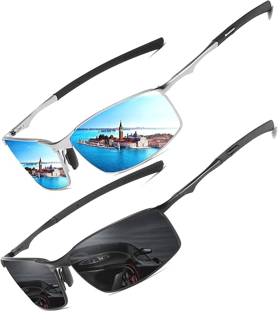 Sunglasses Mens Womens Polarised Sunglasses UV Protection Sunglasses metal frame Ultra Light for Driving Travel Fishing Running Outdoor Eyewear Sun glasses