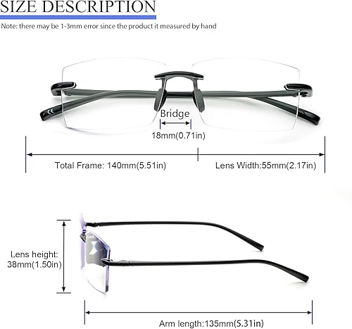 Miniatura 3 de DXYXYO Paquete de 3 lectores cuadrados de marco grueso para mujeres y hombres, lentes de lectura de gran tamaño, estilo Oprah