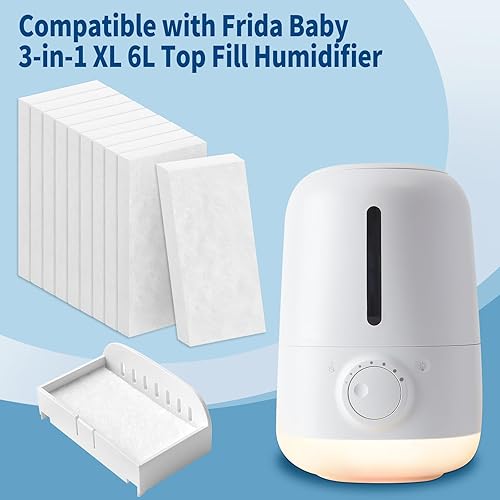Miniatura 2 de Paquete de 30 almohadillas de aroma humidificador, filtros de repuesto para humidificador compatibles con Frida Baby 3 en 1 humidificador de llenado