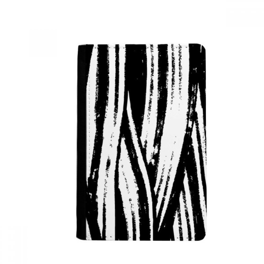 DIYthinker Brushwork Vertical Line Texture Passport Holder Notecase Burse Wallet Cover Card Purse