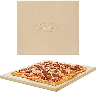 Unicook Pizzastein Brotbackstein für Backofen 33 cm - Pizzastein für Gasgrill, Pizza Backstein für Brot Keksen, Pizzapfanne aus Cordierit
