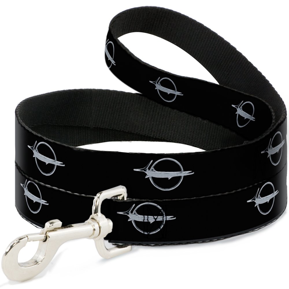 Laisse pour chien Barracuda noire et argentée de 1,8 m