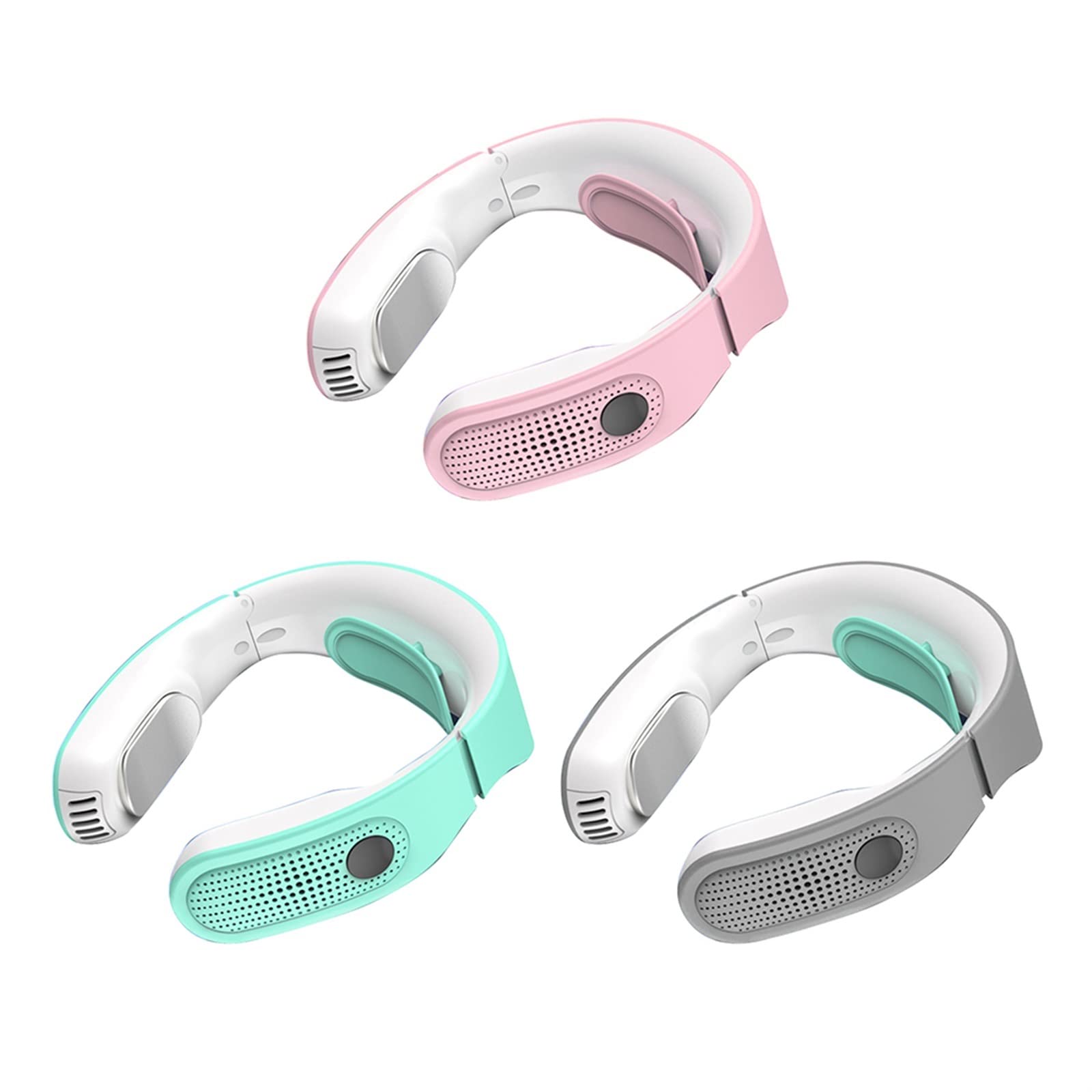 Aire acondicionado portátil con viento ajustable, calefacción de invierno, refrigeración de verano, aire acondicionado móvil colgante para el cuello, cinturón calefactor, ventilador portátil enfr