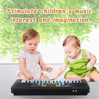 Kids Keyboard Piano, 37 Keys Electronic Piano with Microphone Portable Mini Small Digital Keyboard, Electronic Piano Keyboard with Microphone for Children Beginners