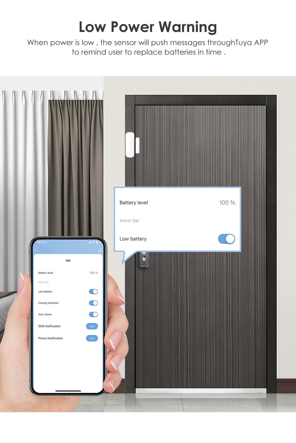 Mengshen Confezione da 4 sensori Smart WiFi per porte e finestre, nessun hub richiesto, sensore di contatto wireless per la sicurezza domestica, compatibile con dispositivi Tuya Smart Home Alexa e