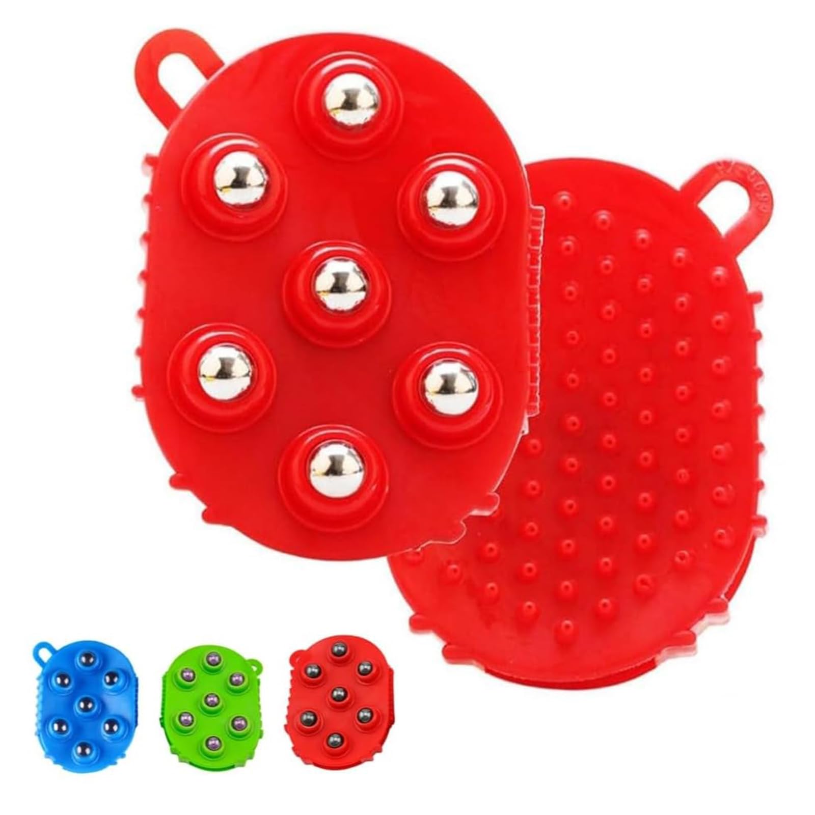 Massage Gloves for Whole Body Relief,360° Hand Massager Glove with Rotating Metal Balls, Massage Brush Body Tool for Neck Back Legs Hands Muscle Relaxation