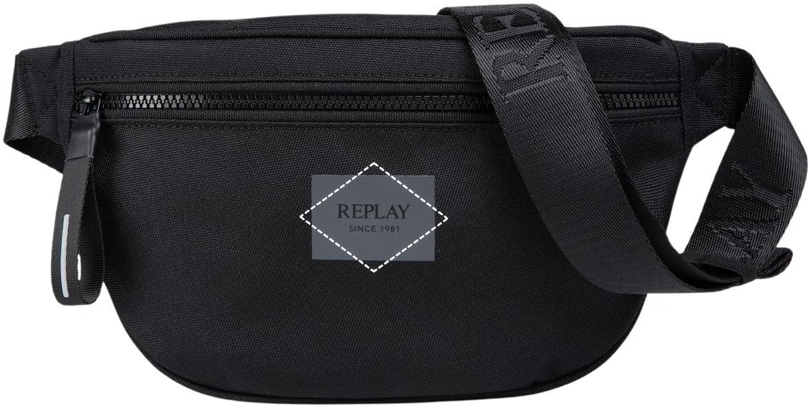 Replay Men Fm3816 Bum Bag, 0098 Black, Einheitsgröße