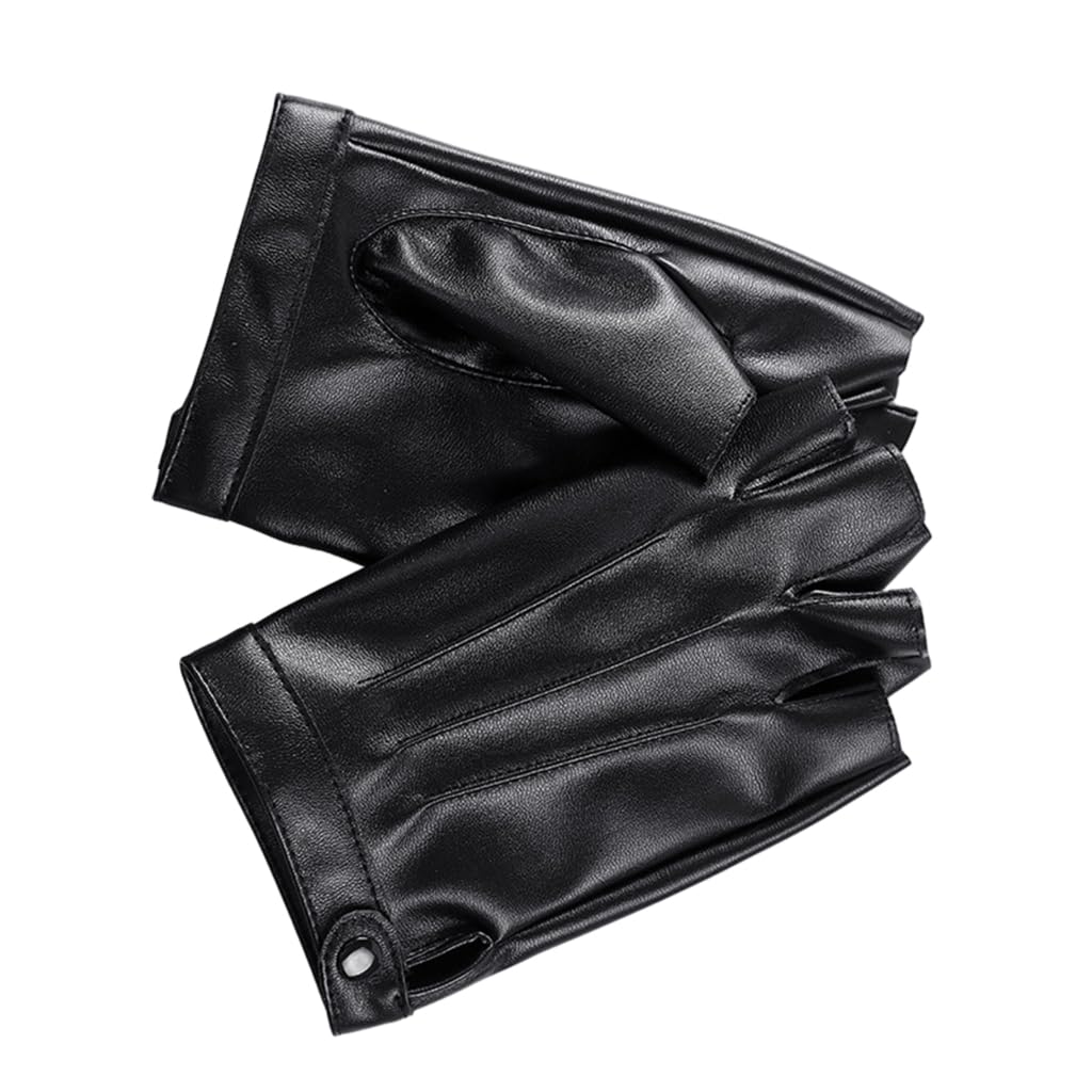 Gothic Fingerless Gloves Adjustable Strap Cycling Gloves Cosplay Party Costume Gloves Adult Mittens Cool Accessories