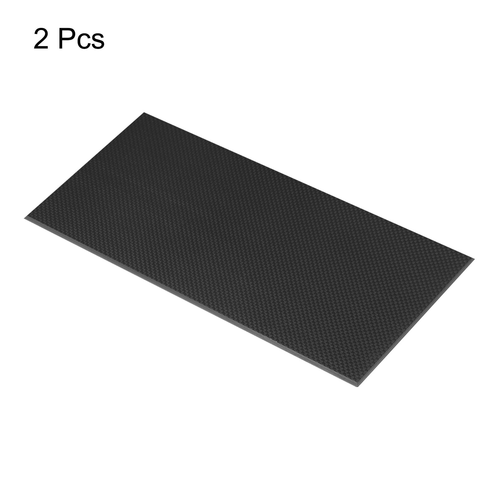 QUARKZMAN 2 Pcs Carbone Fibre Planche Plaque Plaine Armure Panneau Feuille | 250 × 100 × 4mm, Brillant Surface Pultrudé Plat, pour Cerfs-volants RC Avion, Carbone Fibre Feuille