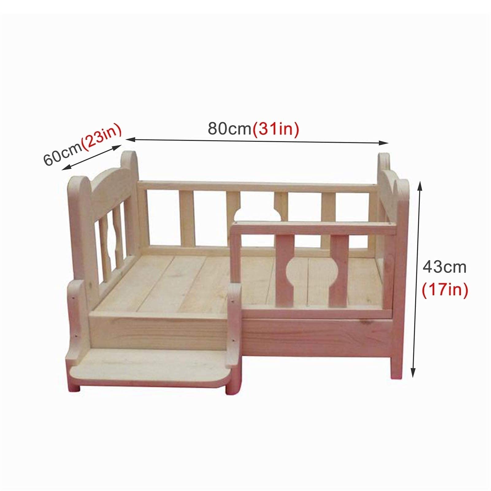 Amazon.co.jp: ソフトマット付き木製犬用ベッド、冬のペット用ベビー