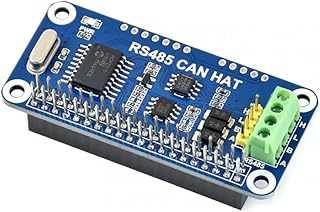 Coolwell Waveshare RS485 CAN HAT for Raspberry Pi 4B+ 4B 3B+ 3B 2B+ Zero W WH Communicate via RS485/CAN Onboard Controller MCP2515 Transceiver SN65HVD230