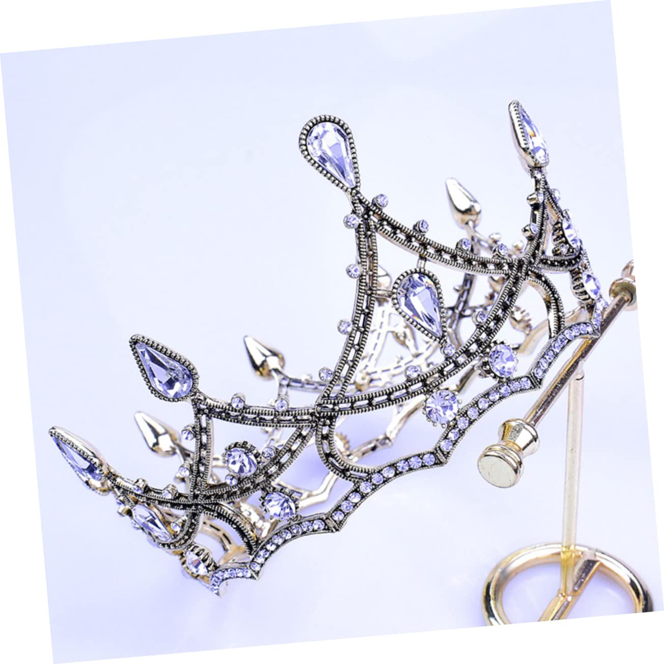 Beaupretty 2piezas Tiara Novia Retro Elegante De Rhinestones Para Bodas y Fiestas Adorno De Cabeza Chic y Sofisticado Accesorio De Boda Esencial Para Look