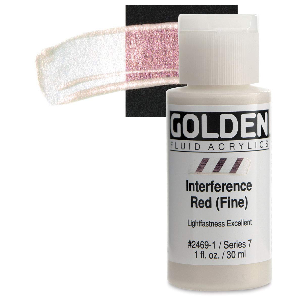 Golden Fluid Acrylic Paint 1 Ounce-Interference Red Fine