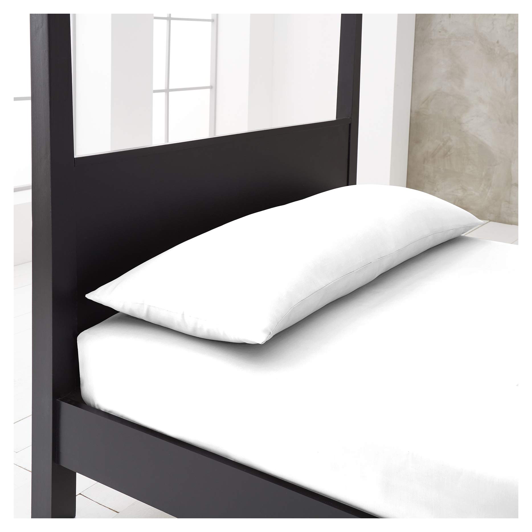 Soft Bolster Pillow Cover Neck, Maternity, Orthopedic Support Body Pillow  Case- Ft Polycotton Fabric Pregnancy Pillow Case- White