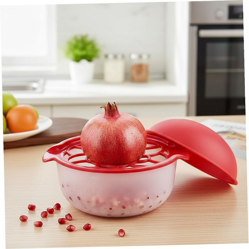 Pomegranate Seed Extractor & Deseeder Tool – Professional Aril Removal Peeler with Silicone Top and Collection Bowl – Mess-Free Fruit Tool for Kitchen & Salads-image-34