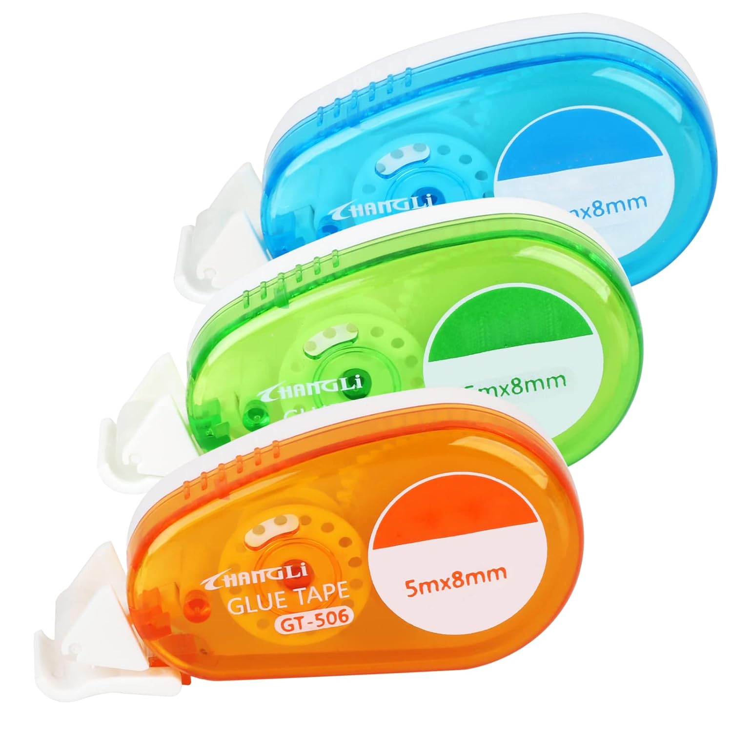 Glue Roller, 3Pcs Adhesive Glue Tape, 5m x 8mm Double Sided Tape