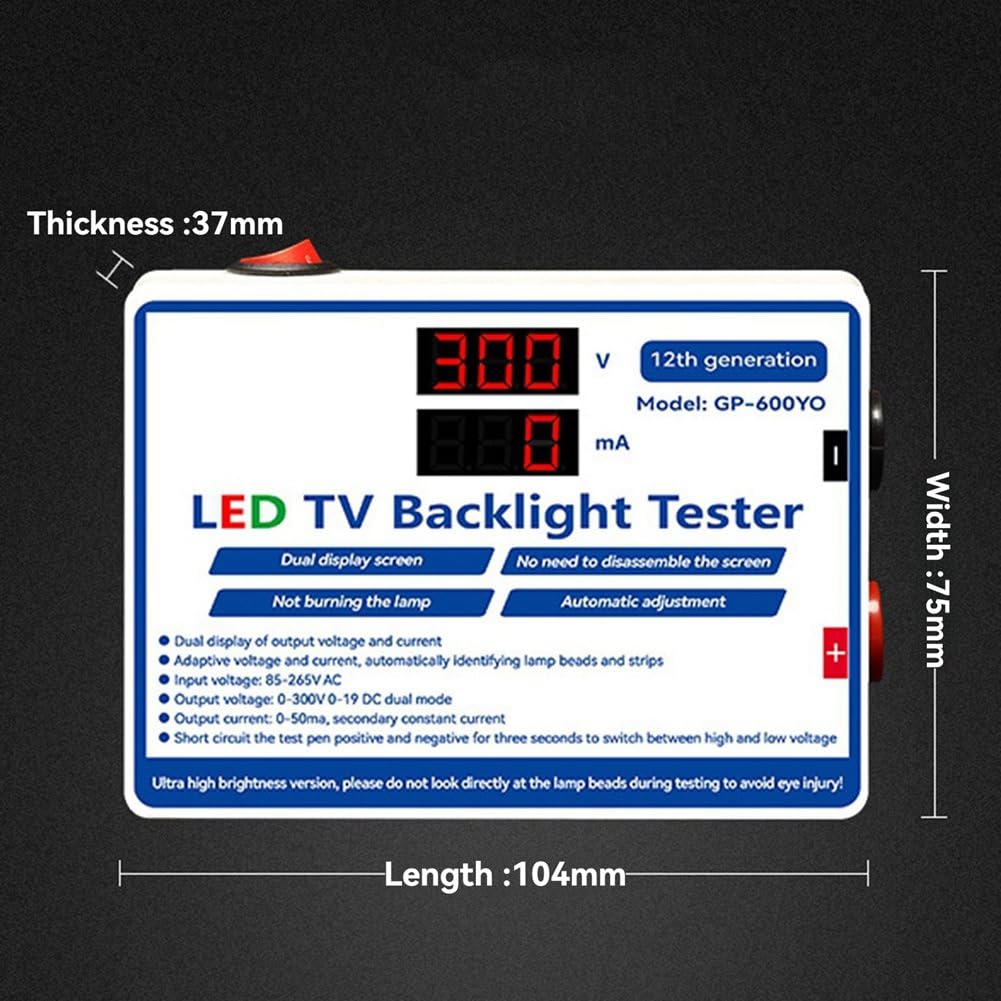 Testeur LED 0-300V Sortie LED Testeur de Rétroéclairage TV Bandes LED Polyvalentes Perles Barre Lumineuse Outil de Test de Lampe Prise UE