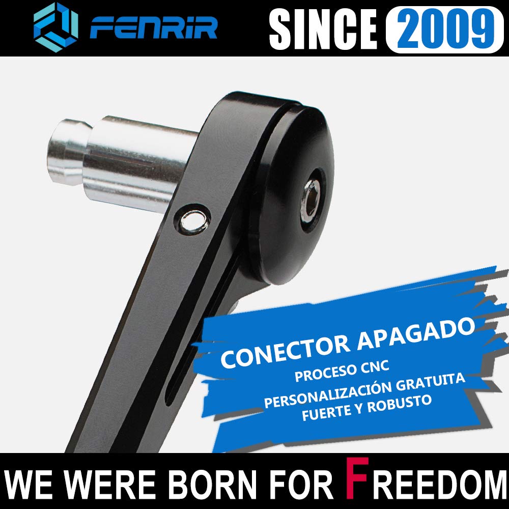FENRIR Espejos Retrovisores Moto Manillar Retrovisor Homologados Negro CNC Aleación de aluminio Anti reflejante para Cafe Racer Naked Bike Sport Retro Scrambler Scooters deportivas Motocicletas