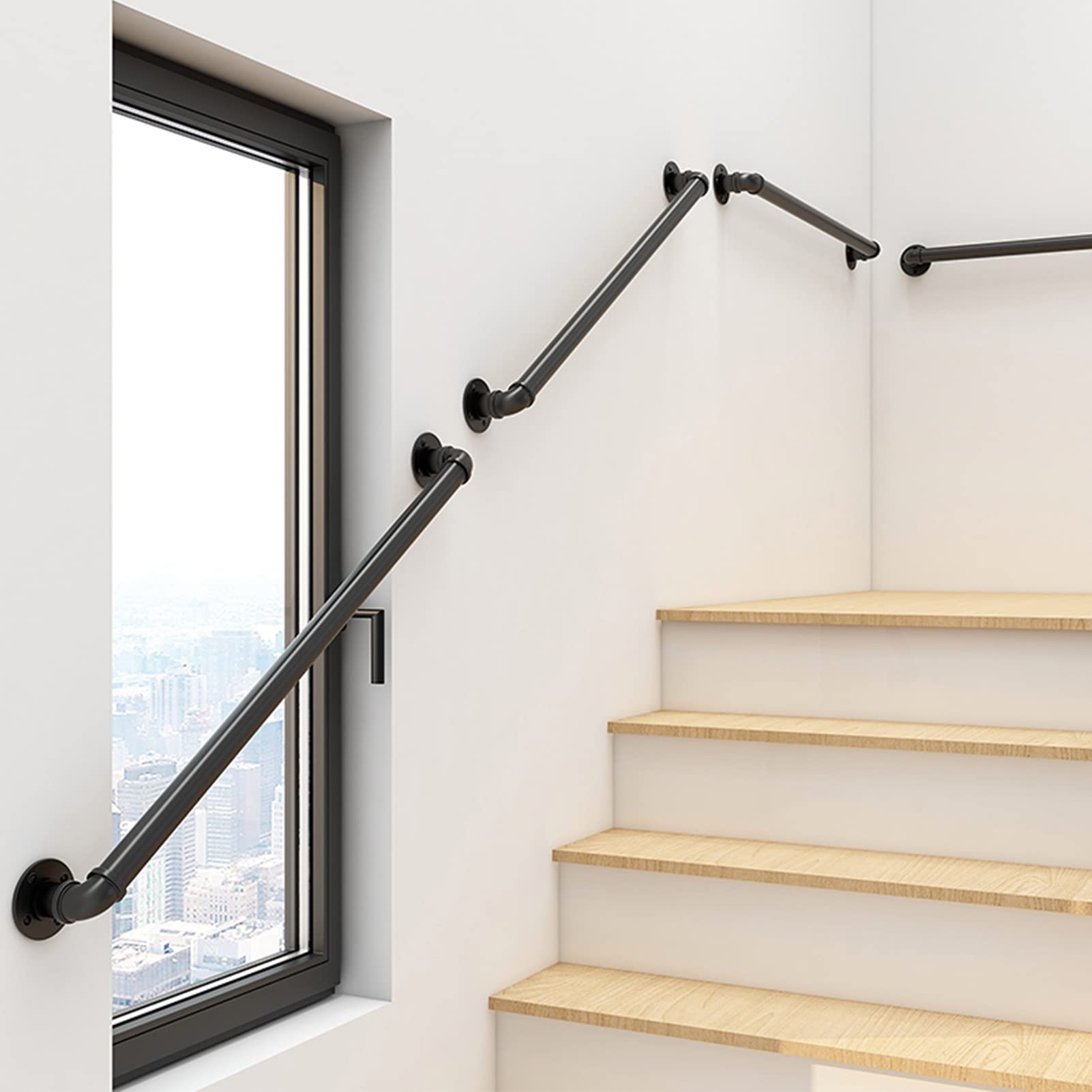 Main courante escalier extérieure antidérapante pour sécuriser le porche et la terrasse en hiver