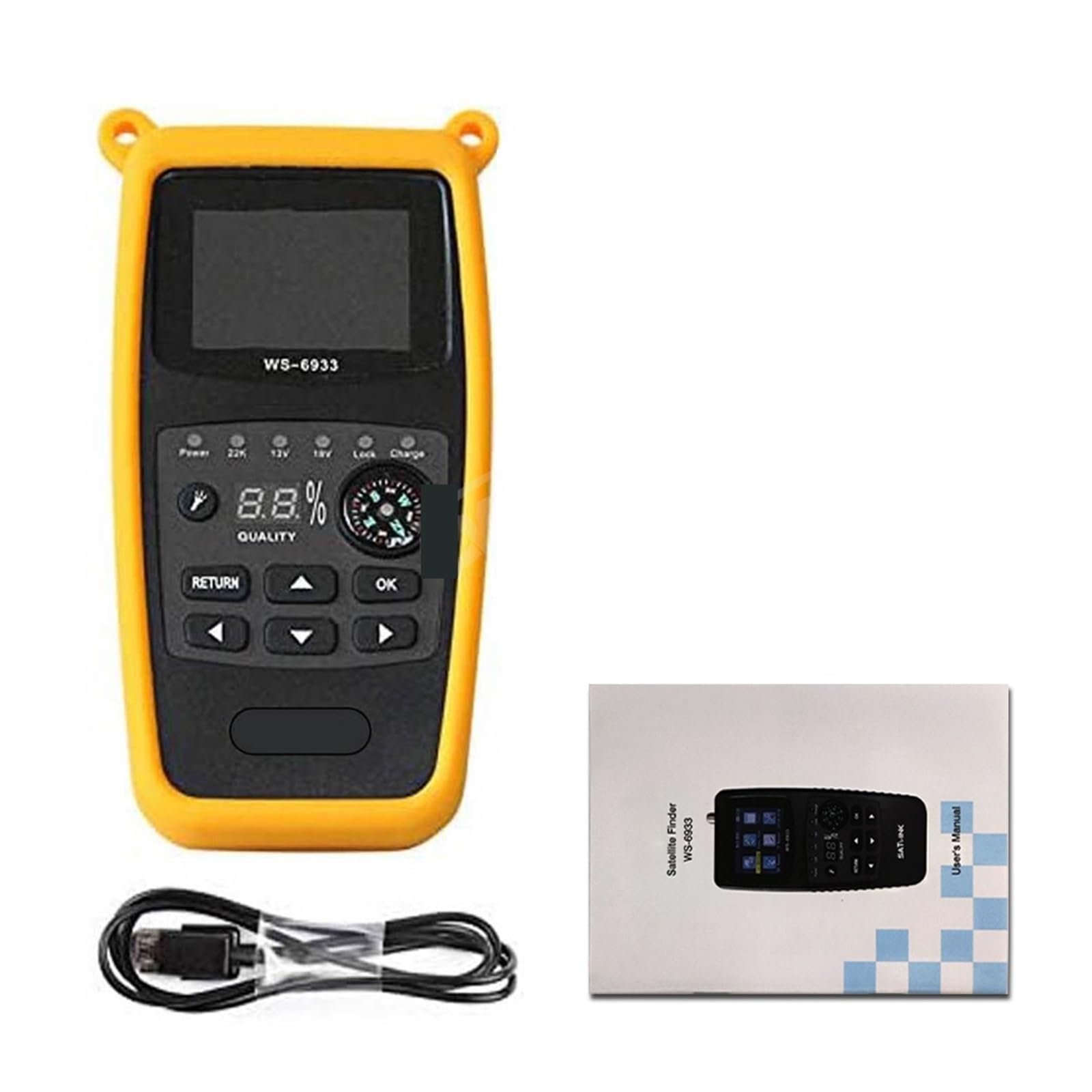 WS 6933 Buscador de satélite Digital HD DVB S2 /S con brújula Konwerter