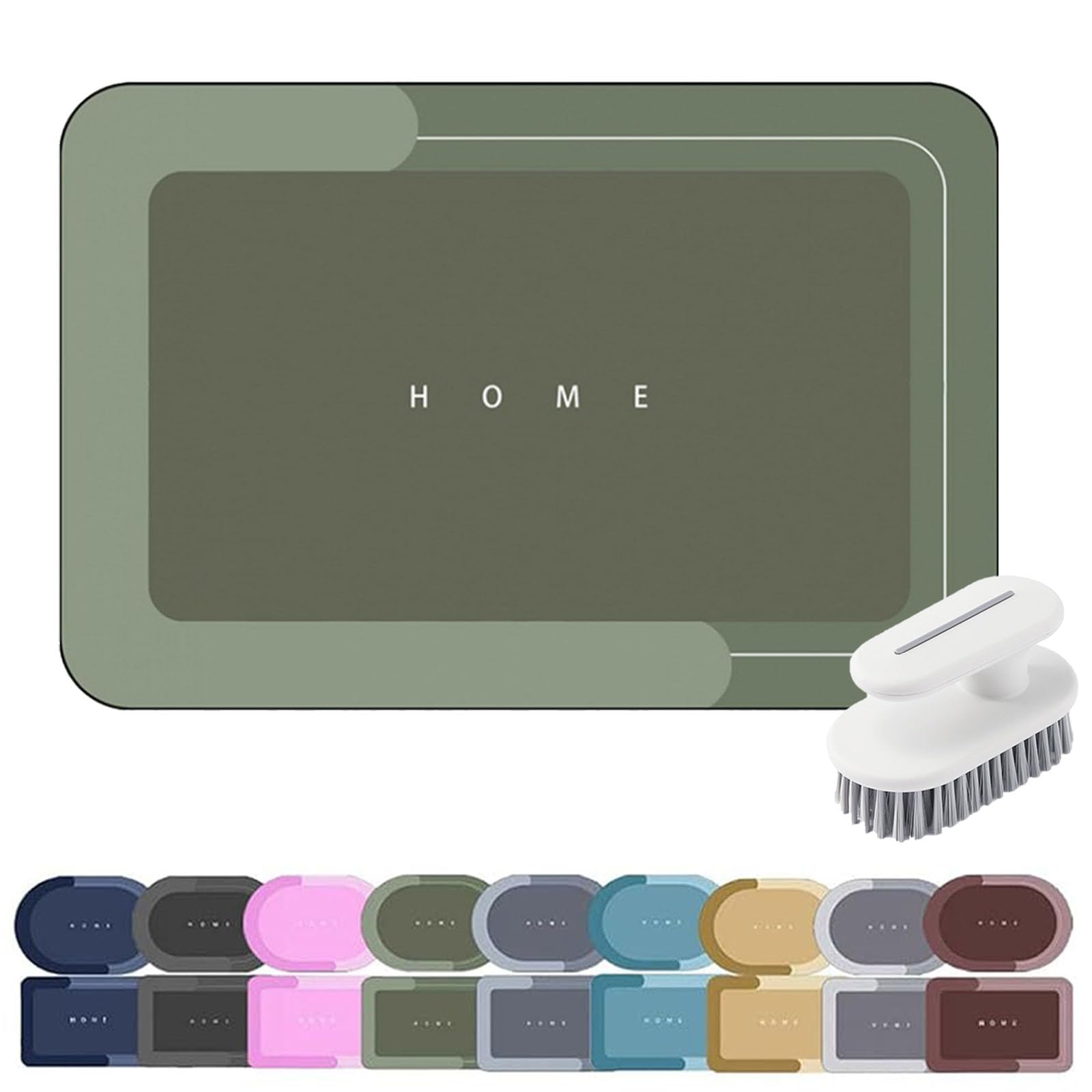 KCRPMModernized Bath Mat, Modernized Magic Mat Bathroom, The Magic Mat - Bathroom Mat Quick Dry, Super Absorbent Non Slip Bathroom Rug for Bathroom Floor Bathtub, Easy Care (Green-B, 23.6 x 35.4in)