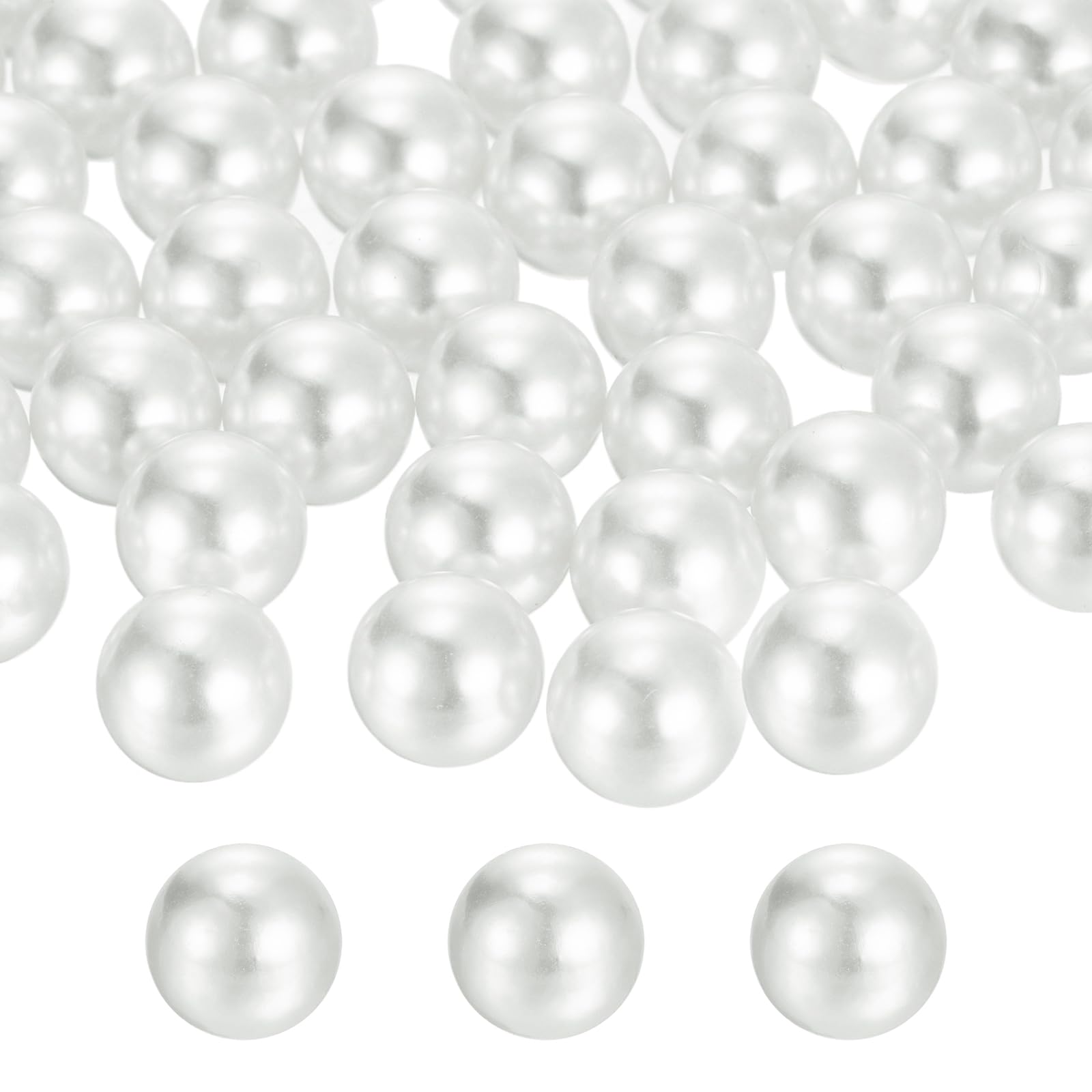 1100 Stück Weiße Perlenkugeln 8mm – ABS, 300g, Als Vasenfüller & Bastelmaterial