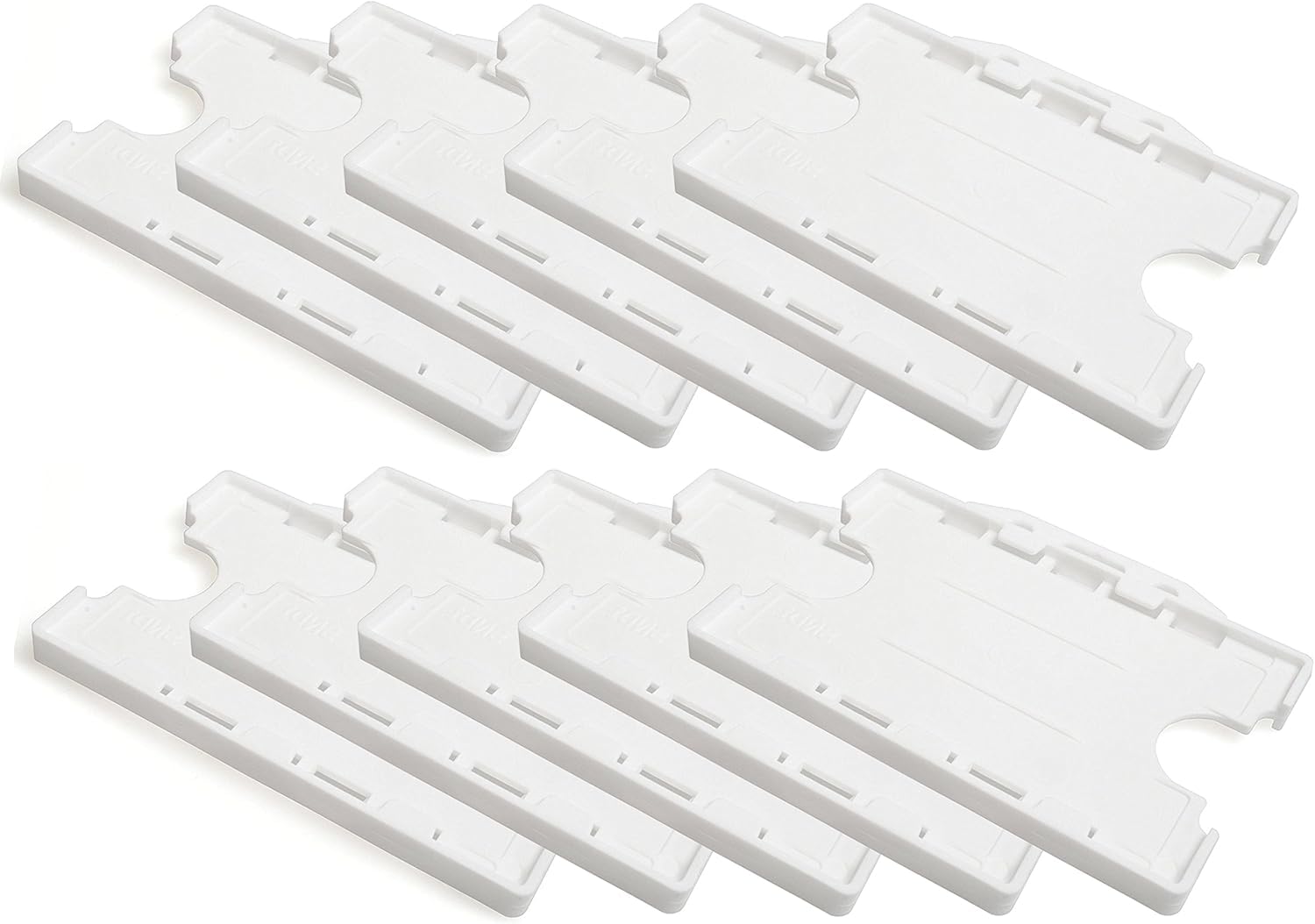 Customcard ltd¨ Double Sided ID Card Holder Two Sided Badge Holder White (Pack of 10) — image 1