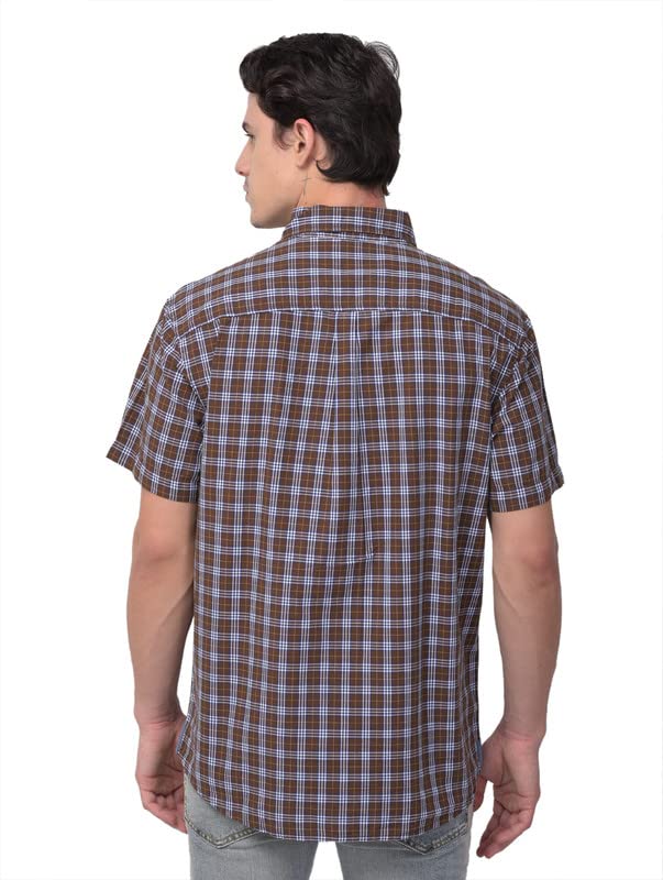 Image of Woodland Mens Cotton Printed Casual Regular Fit Half Sleeves Shirt