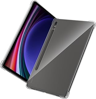 Natbok Case for Samsung Galaxy Tab S9,Advanced Airbag Drop Protection,Flexible Silicone TPU Shockproof Anti-Scratch,Anti Yellowing,Slim-Fit Case Samsung Galaxy Tab S9 Tablet Cover, Clear