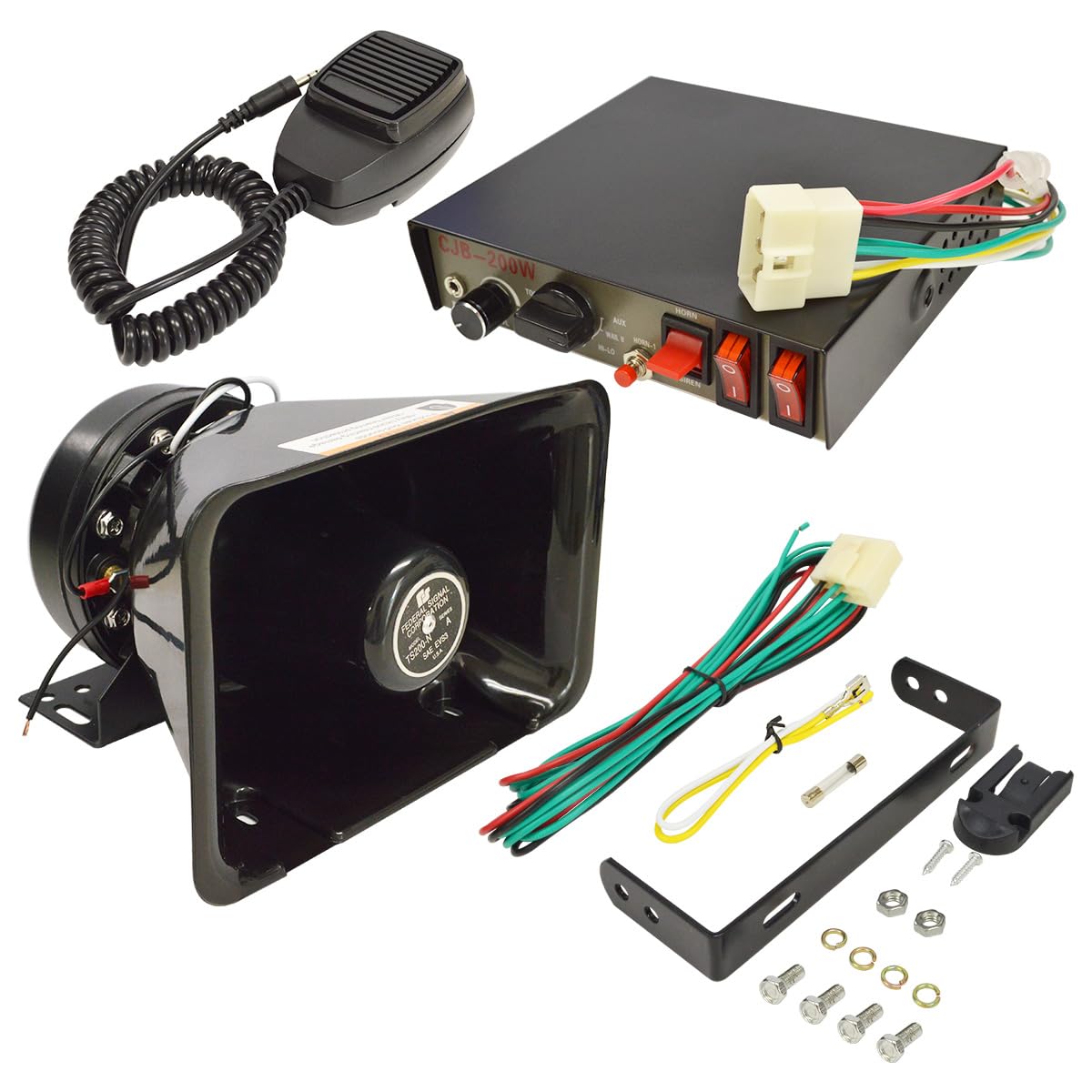 Amazon.co.jp: 防水仕様 24V スピーカー サイレン付 全8パターン 汽笛 