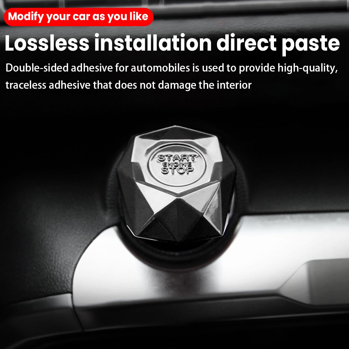 Car Start Button Protection Cover Engine Start Stop Button Cover Decorative Type Car Sticker