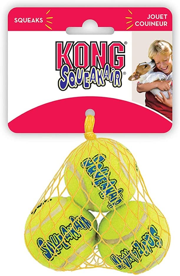 Kong Air Squeaker Tennis Ball x3 XSmall