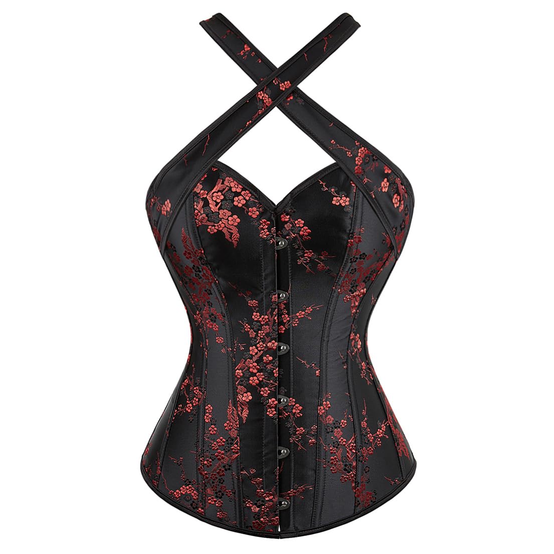 frawirshau Corset Tops For Women Renaissance Corset Plus Size Floral Corset With Straps