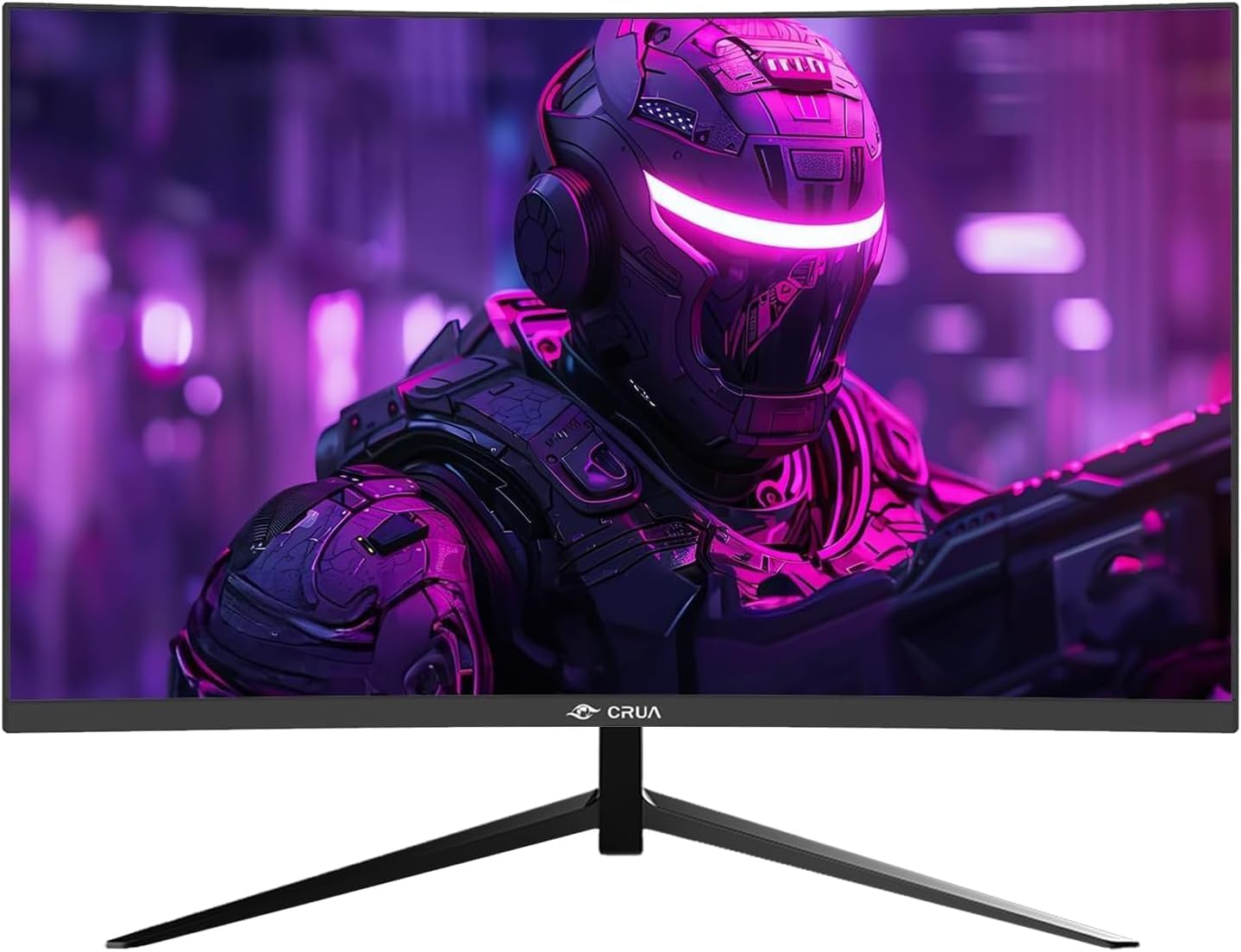 CRUA Gaming incurvé Écran 27 Pouces 200 Hz, FHD 1080P 1800R Moniteur PC, 1 ms GTG avec FreeSync, Faible Flou de Mouvement, Protection des Yeux, VESA, DisplayPort, HDMI,