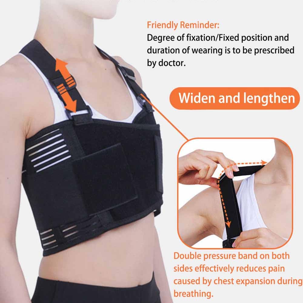 YingXue - Broken rib support, rib and chest support, rib belt for rib support, protection from dislocated ribs, sternum injuries and muscle soreness - 4