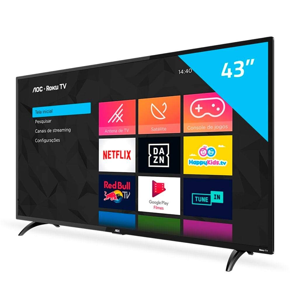 Smart TV LED 43" HD AOC 43S5195/7 - Wifi, USB, HDMI
