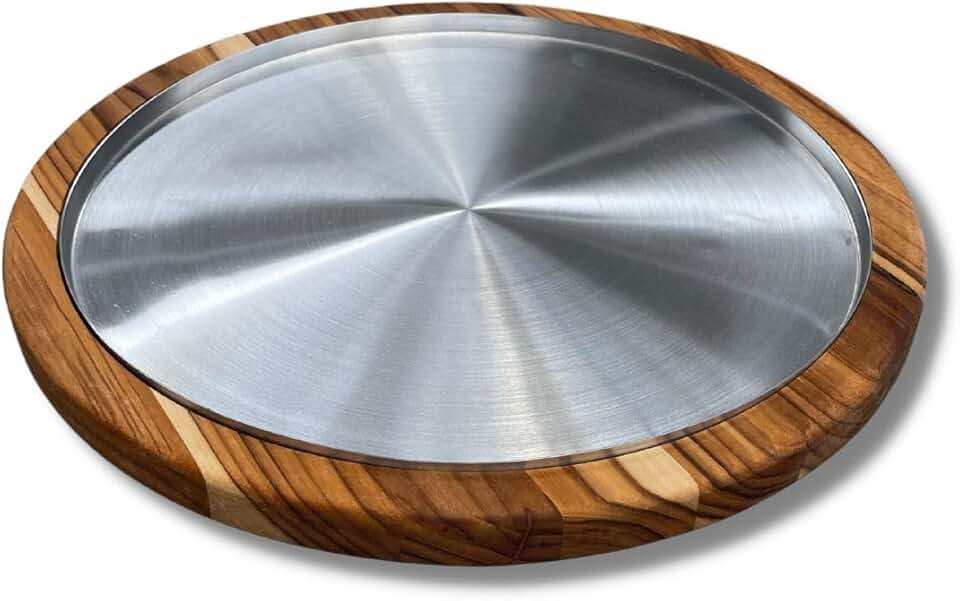 Suporte Bandeja com Forma de Alumínio 25cm Para Cortar e Servir Pizza