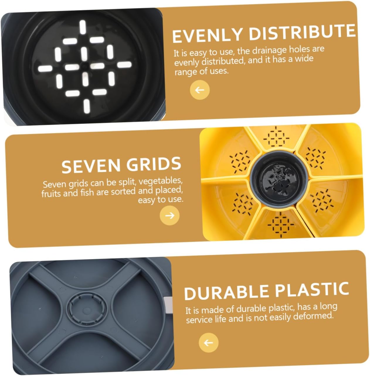 Ciieeo 1pc Double Layer Draining Vegetable Fruit Basket Kitchen Organizer for Fruits and Veggies and Practical Design for Home Use