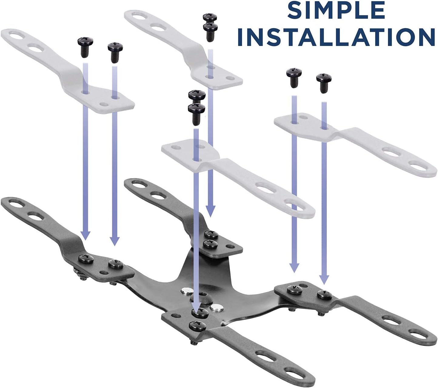 Mount-It! Small to 42 Inch TV & Monitor Wall Mount | Low-Profile Slim Design | 44lb Capacity | Tilts & Swivels | Fits Most 23-42 Inches TV and Monitor