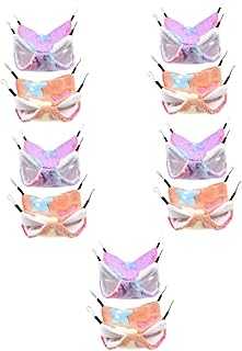 NOLITOY 10 Pçs Hamster Hammock Hamster Pendurado Camas Furão E Cobaia Acessórios Cobaia Pendurado Casa Hamster Cama Quente Brinquedo Hamster Cobaia Rede Animal De Estimação Coral Velo